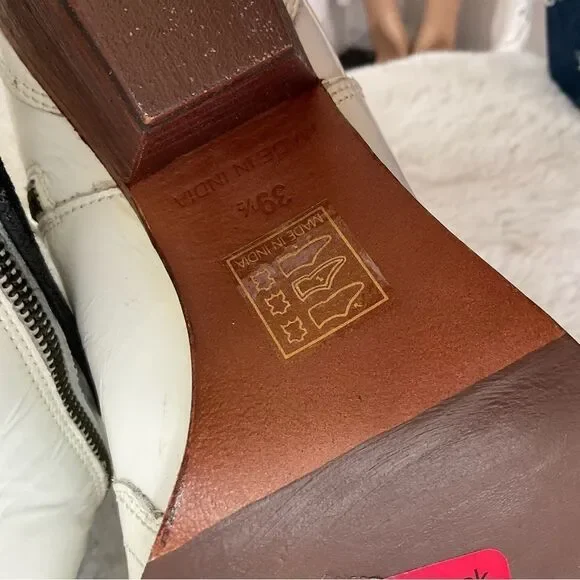 NEW Free People White Frontier Patent Leather Western Boots 9 EUR 39.5 - Picture 12 of 13